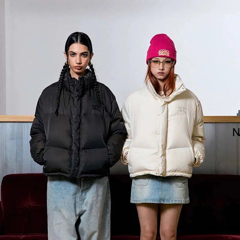Boxy Winter Puffer Jacket Korean Street Fashion Jacket By Donsmoke Shop Online at OH Vault