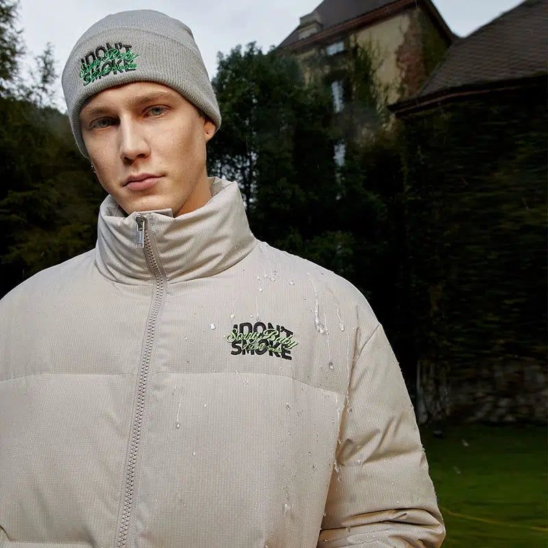 Winter Zip-Up Puffer Jacket Korean Street Fashion Jacket By Donsmoke Shop Online at OH Vault