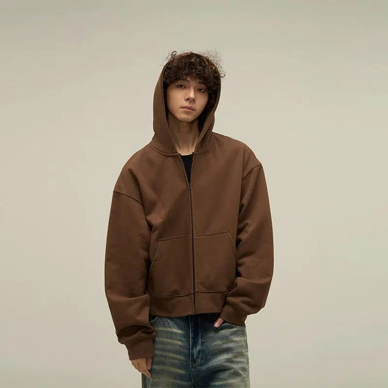 Plaid Knit Hooded Top with Kangaroo Pouch