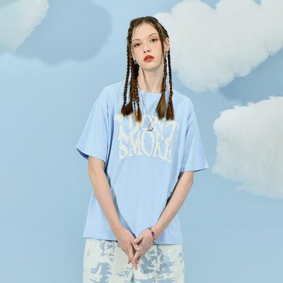 Cloud Logo T-Shirt Korean Street Fashion T-Shirt By Donsmoke Shop Online at OH Vault