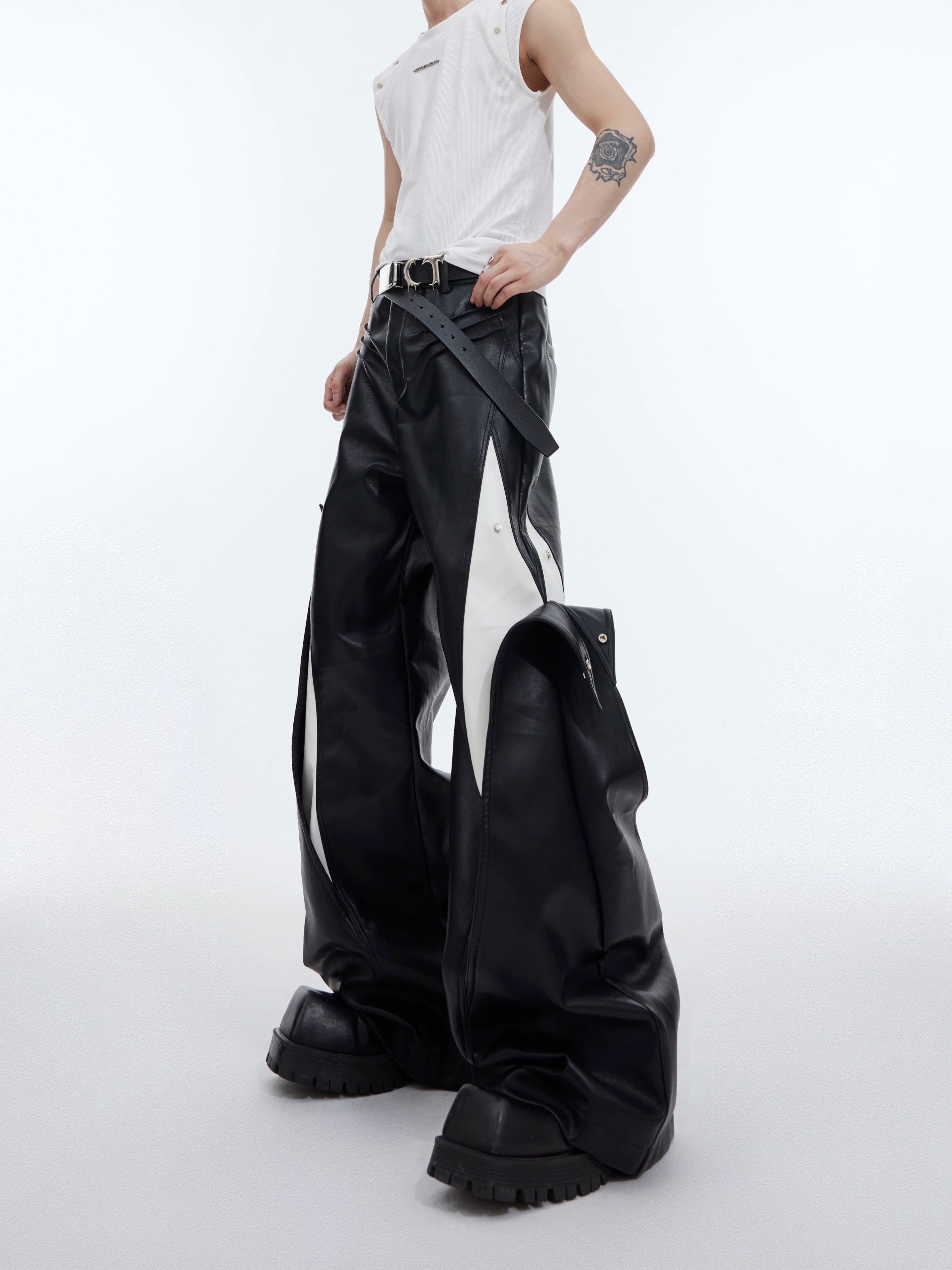 Amazon.com: leesuo Men's Sexy Faux PU Leather Motorcycle