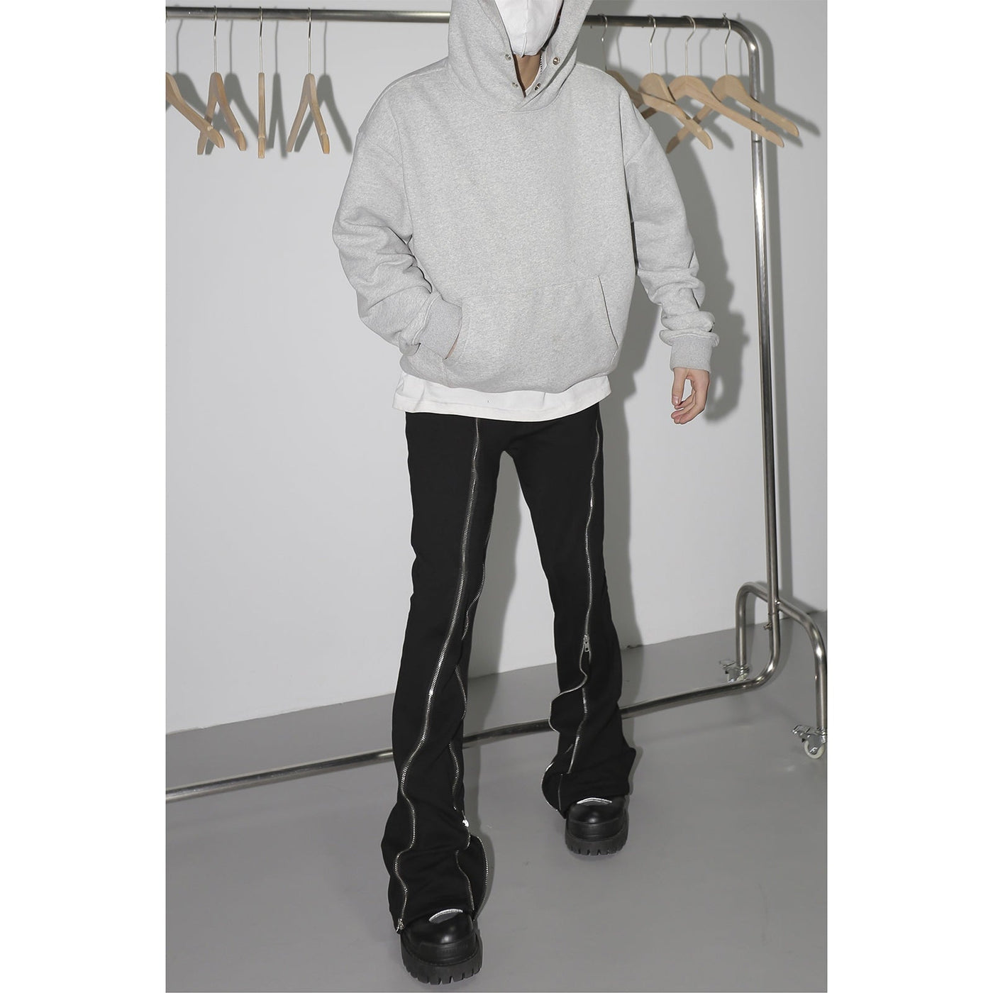 Zipper Detail Pants Korean Street Fashion Pants By Poikilotherm Shop Online at OH Vault