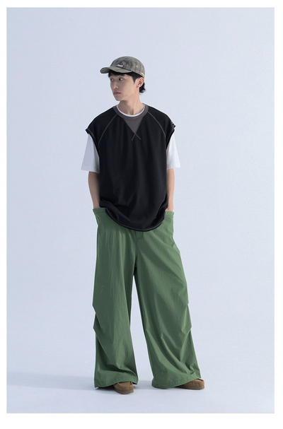 Drawstring Drapey Track Pants Korean Street Fashion Pants By Mentmate Shop Online at OH Vault