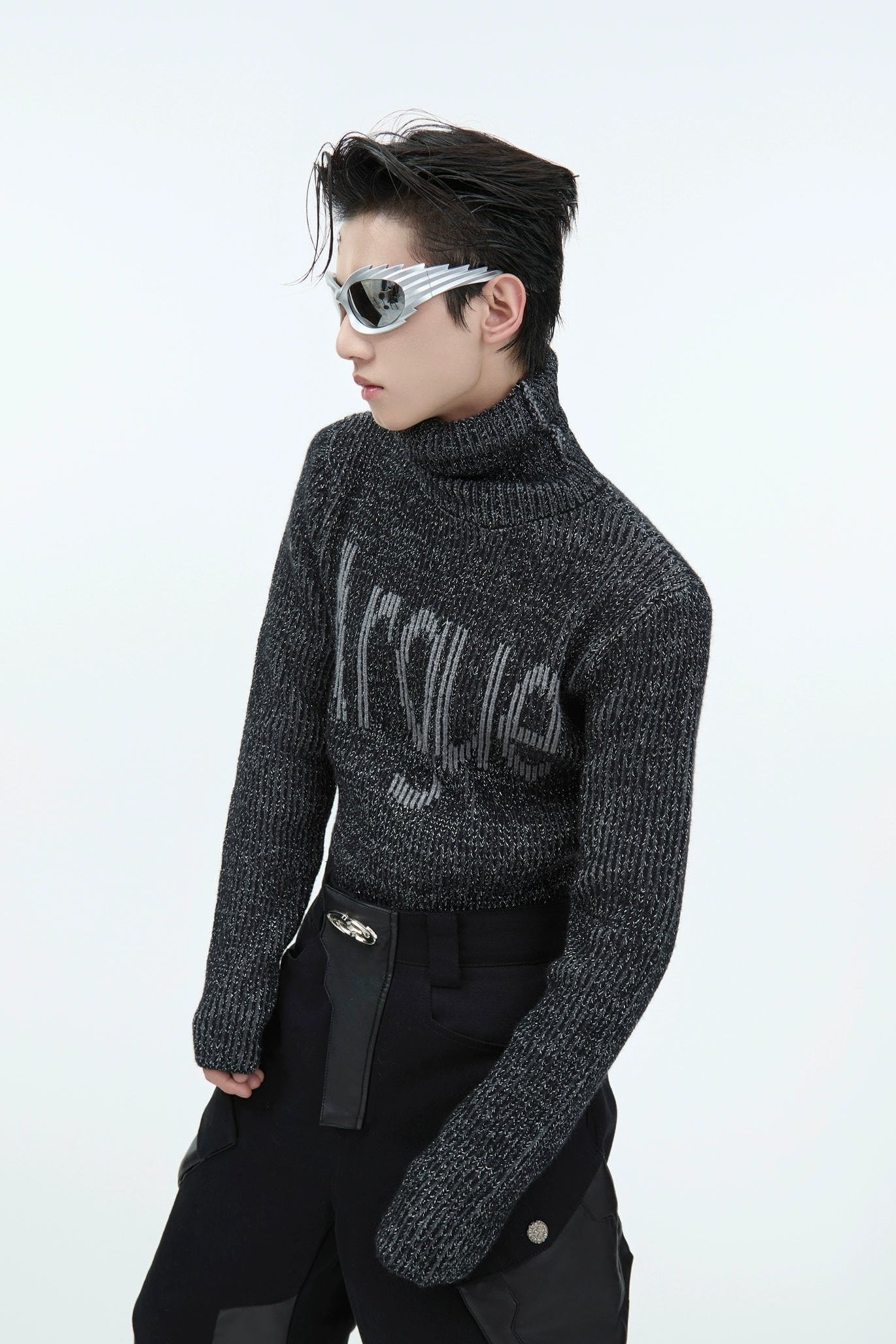 Argue Text Tight Fit Turtleneck Korean Street Fashion Turtleneck By Argue Culture Shop Online at OH Vault