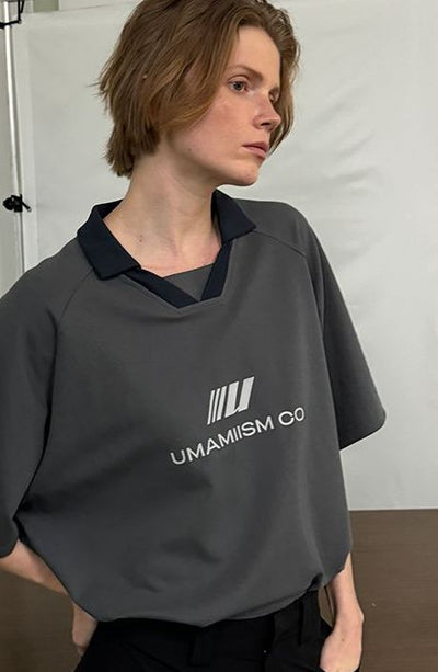 Sporty Regular Fit Polo Korean Street Fashion Polo By UMAMIISM Shop Online at OH Vault