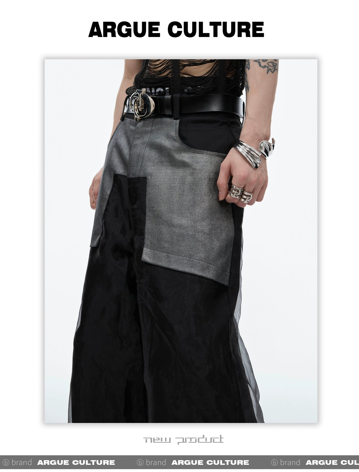 Double Layer Mesh Pants Korean Street Fashion Pants By Argue Culture Shop Online at OH Vault