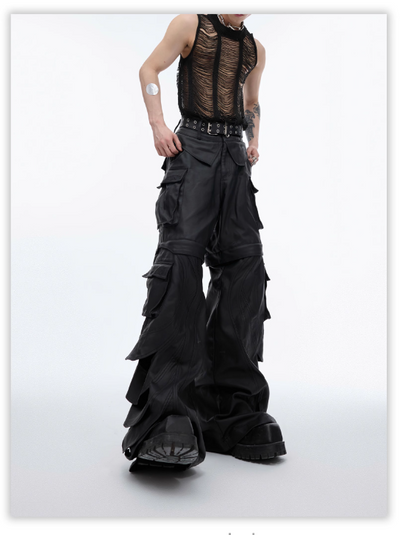High-Waisted Structured Cargo Pants Korean Street Fashion Pants By Argue Culture Shop Online at OH Vault