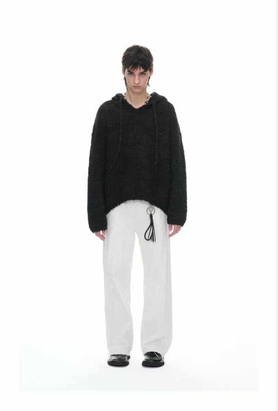 Drawstring Wool Blend Hooded Sweater Korean Street Fashion Sweater By Terra Incognita Shop Online at OH Vault
