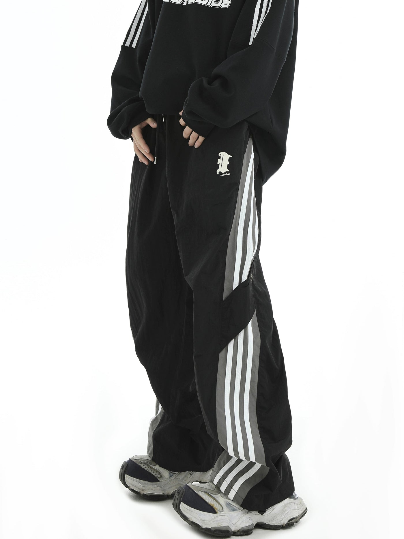 Spliced Side Stripes Track Pants Korean Street Fashion Pants By INS Korea Shop Online at OH Vault