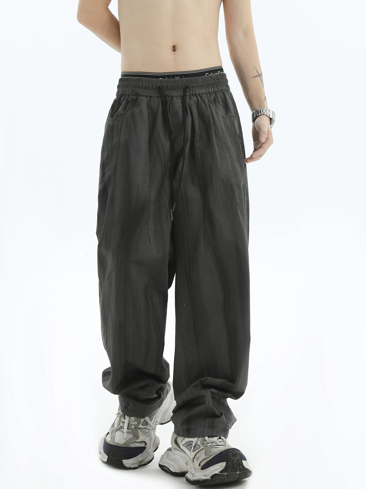 Graffiti Paint Washed Pants Korean Street Fashion Pants By INS Korea Shop Online at OH Vault