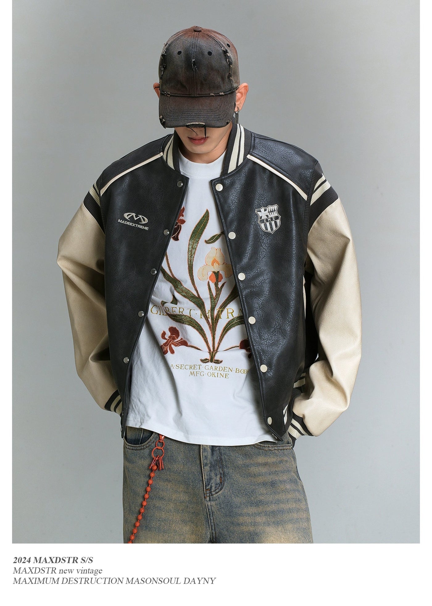 Destructured Clean Fit PU Leather Jacket Korean Street Fashion Jacket By MaxDstr Shop Online at OH Vault