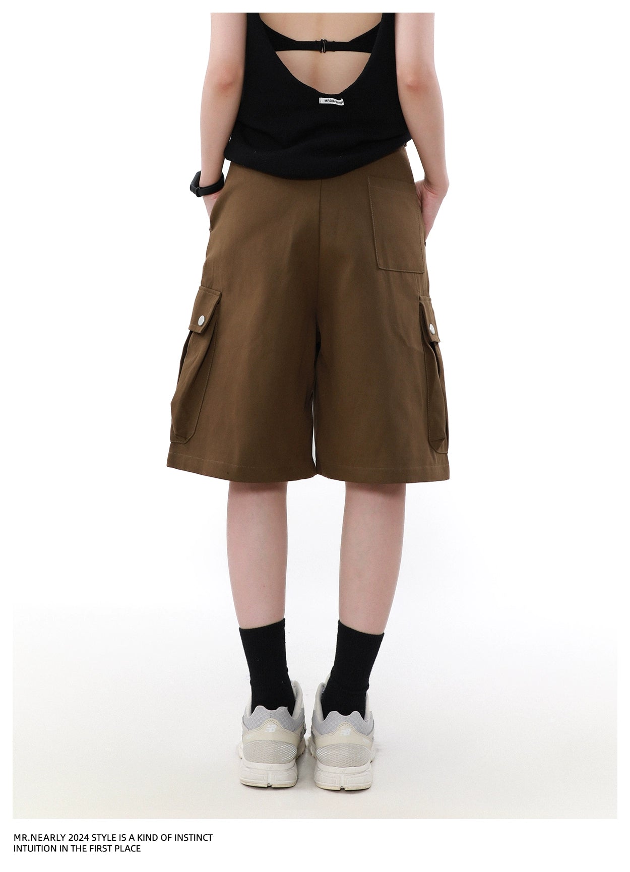 Lanyard Big Pocket Cargo Shorts Korean Street Fashion Shorts By Mr Nearly Shop Online at OH Vault