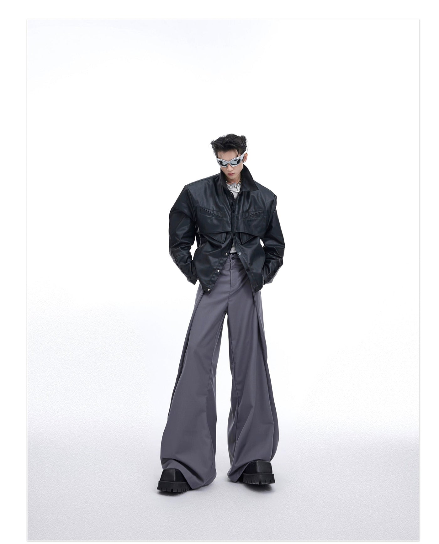 Folded Side Detail Cargo Pants Korean Street Fashion Pants By Argue Culture Shop Online at OH Vault