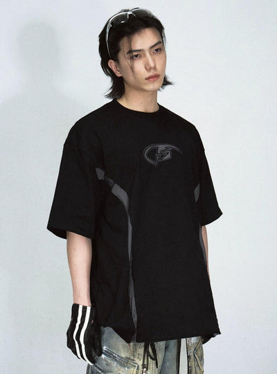 Mesh Spliced Detail T-Shirt Korean Street Fashion T-Shirt By PeopleStyle Shop Online at OH Vault