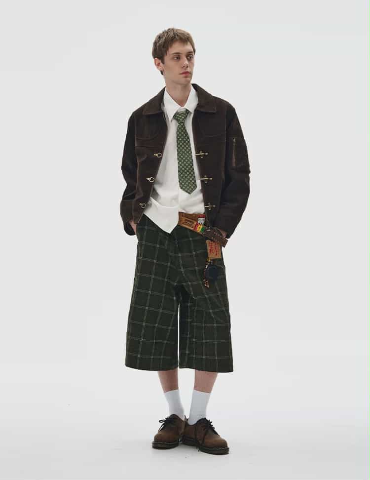 Micro Suede Fireman Clasp Structured Jacket Korean Street Fashion Jacket By Mad Witch Shop Online at OH Vault