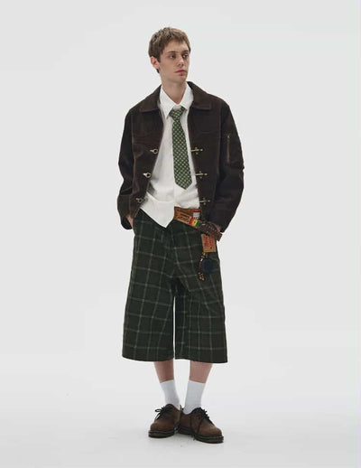 Micro Suede Fireman Clasp Structured Jacket Korean Street Fashion Jacket By Mad Witch Shop Online at OH Vault