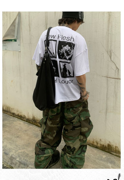 Loose Camouflage Cargo Pants Korean Street Fashion Pants By Pioneer of Heroism Shop Online at OH Vault