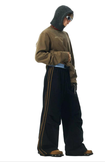 Drawstring Side Stripe Sweatpants Korean Street Fashion Pants By JHYQ Shop Online at OH Vault