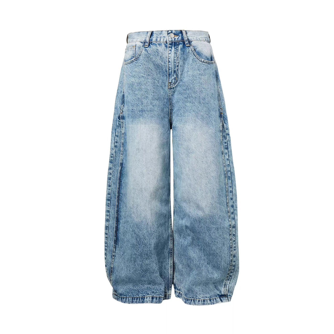 Multi-Whisker Side Seam Jeans Korean Street Fashion Jeans By Made Extreme Shop Online at OH Vault