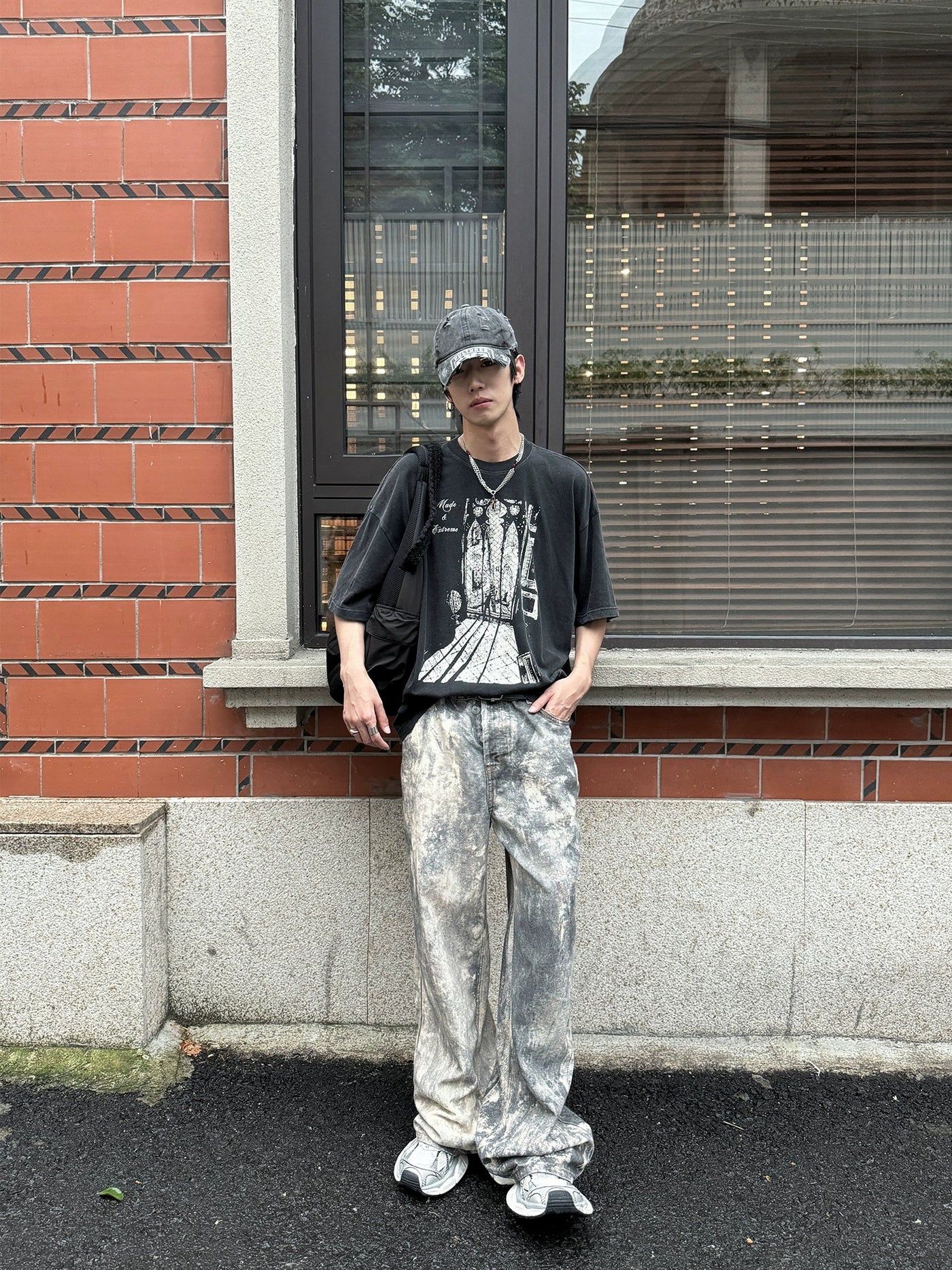 Ink Camo Jeans Korean Street Fashion Jeans By Ash Dark Shop Online at OH Vault