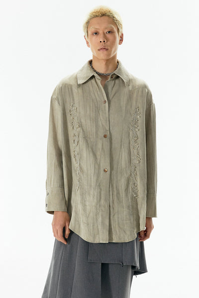 Vintage Buttoned Relaxed Shirt Korean Street Fashion Shirt By Apriority Shop Online at OH Vault