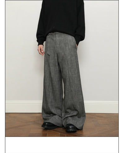 Belted Loose Fit Trousers Korean Street Fashion Trousers By A PUEE Shop Online at OH Vault