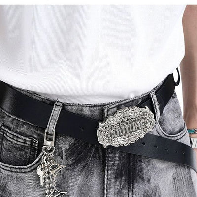 Chic Metallic Pants Chain Korean Street Fashion By Slim Black Shop Online at OH Vault
