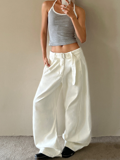Detachable Belt Strap Wide Jeans Korean Street Fashion Jeans By MaxDstr Shop Online at OH Vault