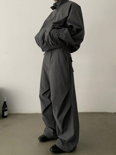 Versatile Pleated Straight Pants Korean Street Fashion Pants By In Knots Shop Online at OH Vault