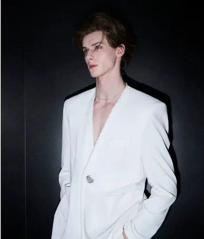 One-Metallic Button Blazer & Pants & Shorts Set Korean Street Fashion Clothing Set By TIWILLTANG Shop Online at OH Vault
