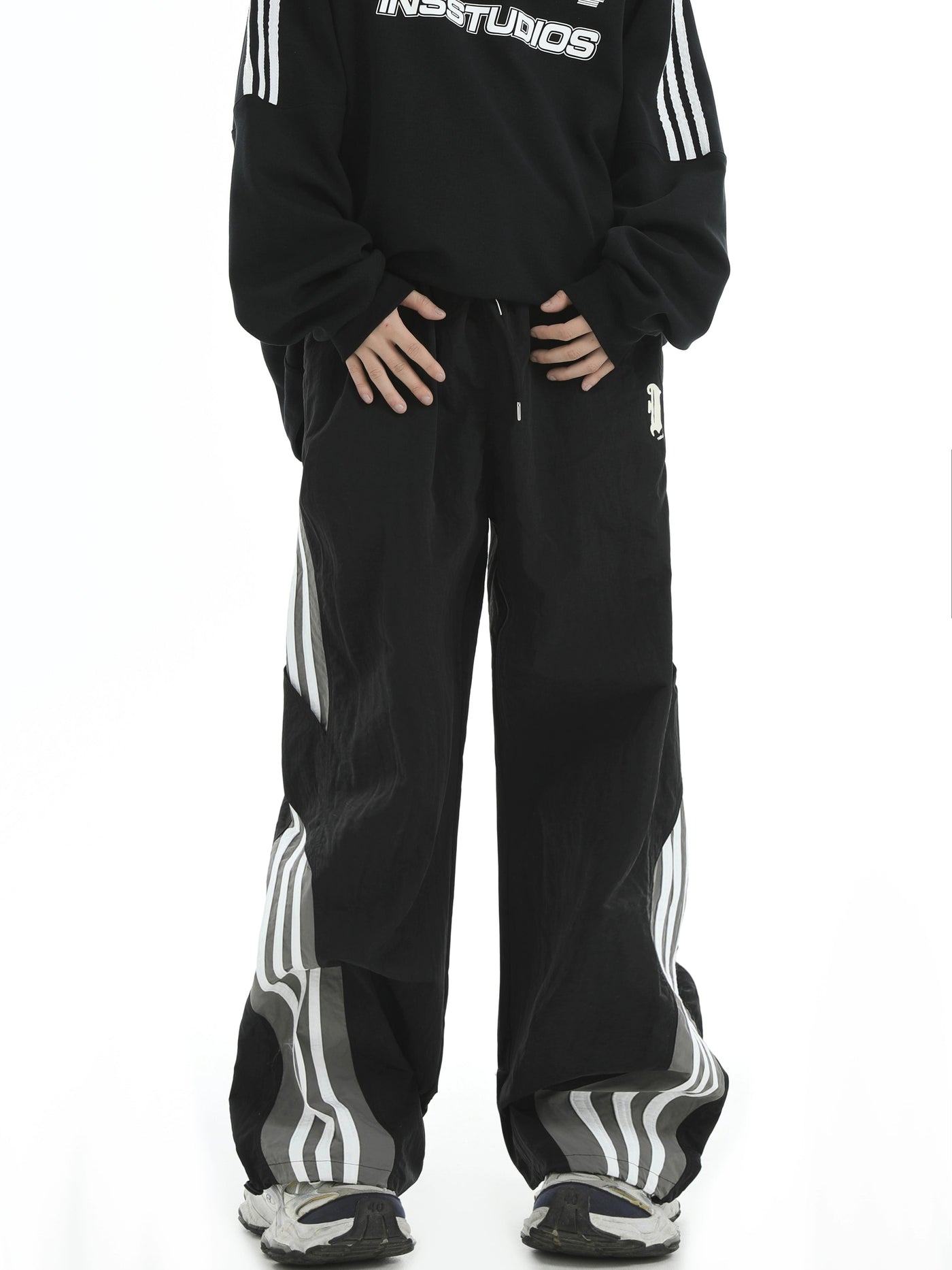 Spliced Side Stripes Track Pants Korean Street Fashion Pants By INS Korea Shop Online at OH Vault