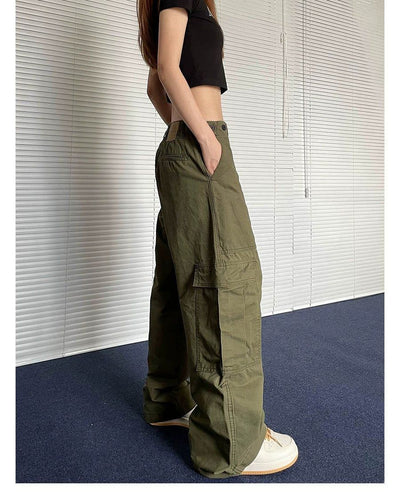 Three-Dimensional Large Pocket Cargo Pants Korean Street Fashion Pants By Apocket Shop Online at OH Vault