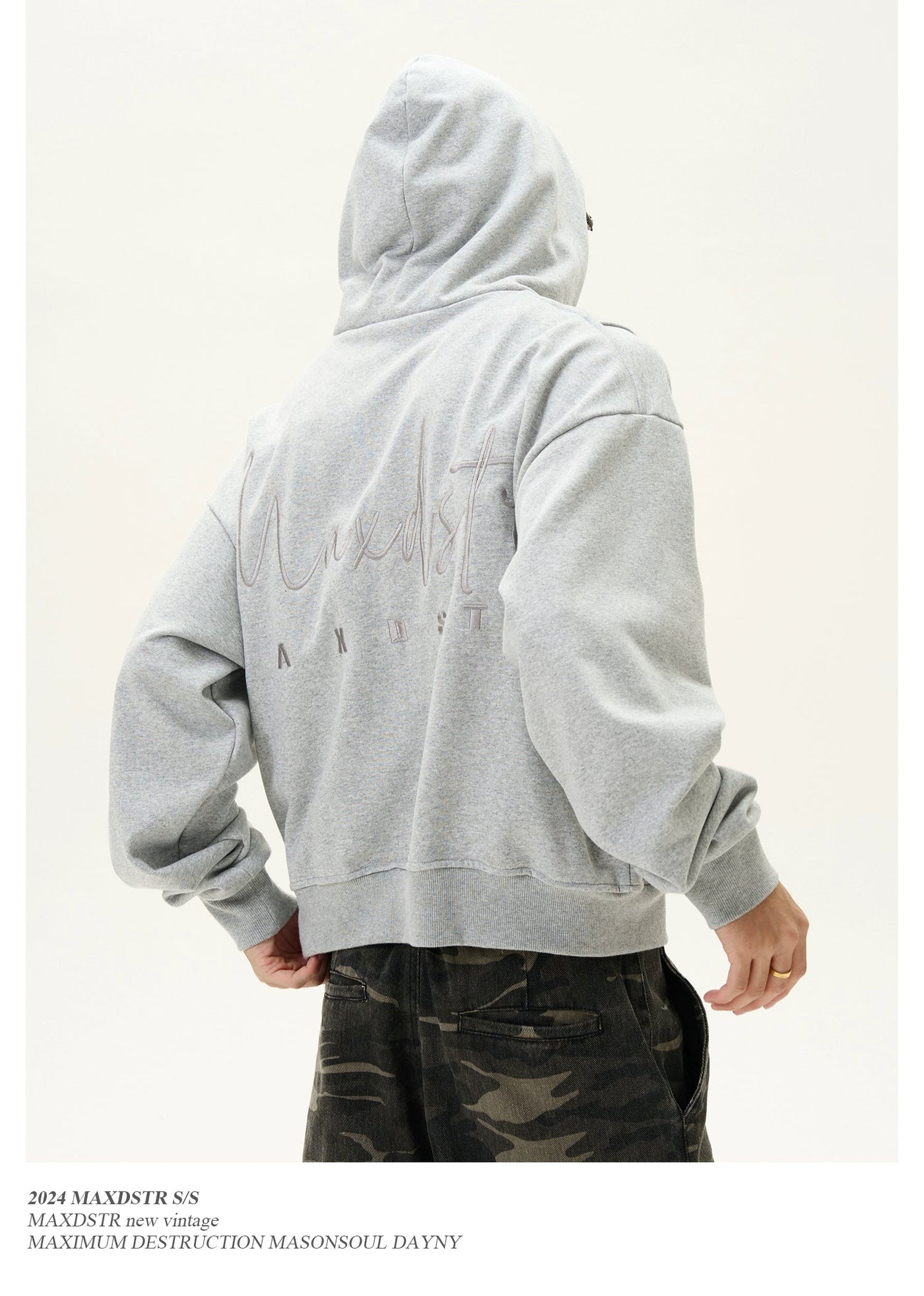 Boxy Ninja Collar Hoodie Korean Street Fashion Hoodie By MaxDstr Shop Online at OH Vault