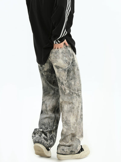 Paint Smudge Workwear Jeans Korean Street Fashion Jeans By INS Korea Shop Online at OH Vault