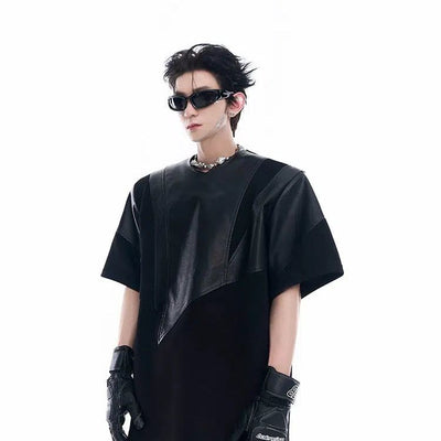 Double-Layer Hollowed T-Shirt Korean Street Fashion T-Shirt By Slim Black Shop Online at OH Vault