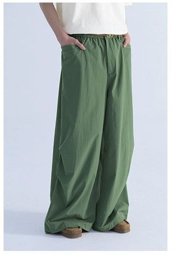 Drawstring Drapey Track Pants Korean Street Fashion Pants By Mentmate Shop Online at OH Vault
