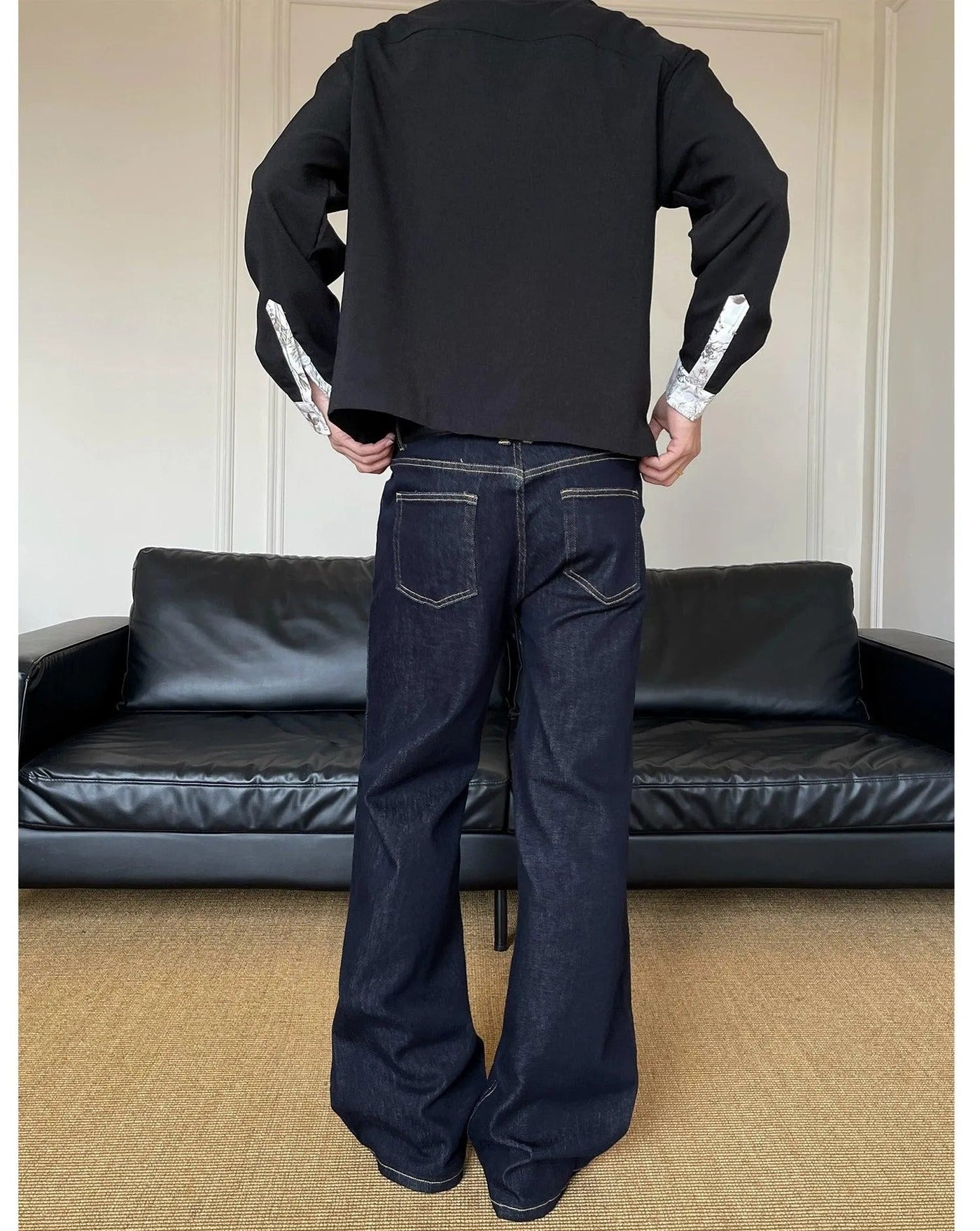 Top-Stitching Bootcut Jeans Korean Street Fashion Jeans By MaxDstr Shop Online at OH Vault