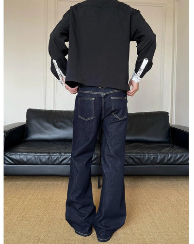 Top-Stitching Bootcut Jeans Korean Street Fashion Jeans By MaxDstr Shop Online at OH Vault