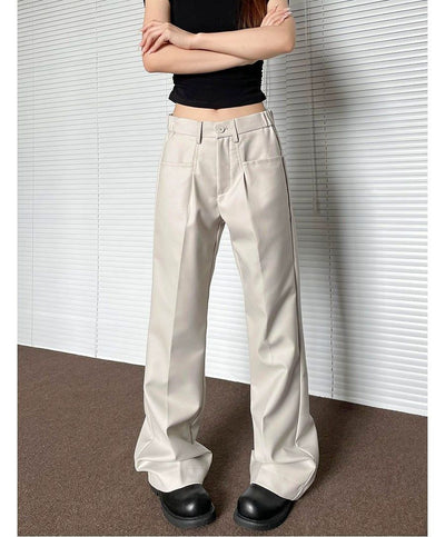 Sleek Front Pocket Trousers Korean Street Fashion Trousers By Apocket Shop Online at OH Vault