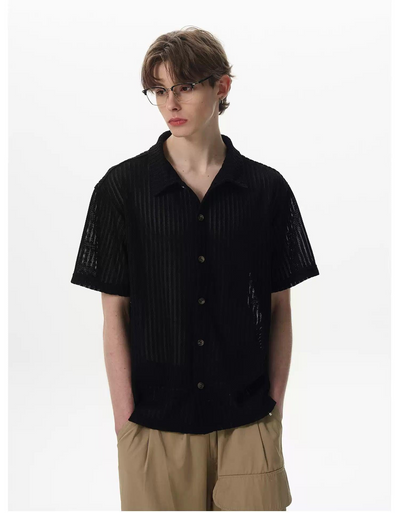 Cut-Out Slouchy Knit Shirt Korean Street Fashion Shirt By MaxDstr Shop Online at OH Vault