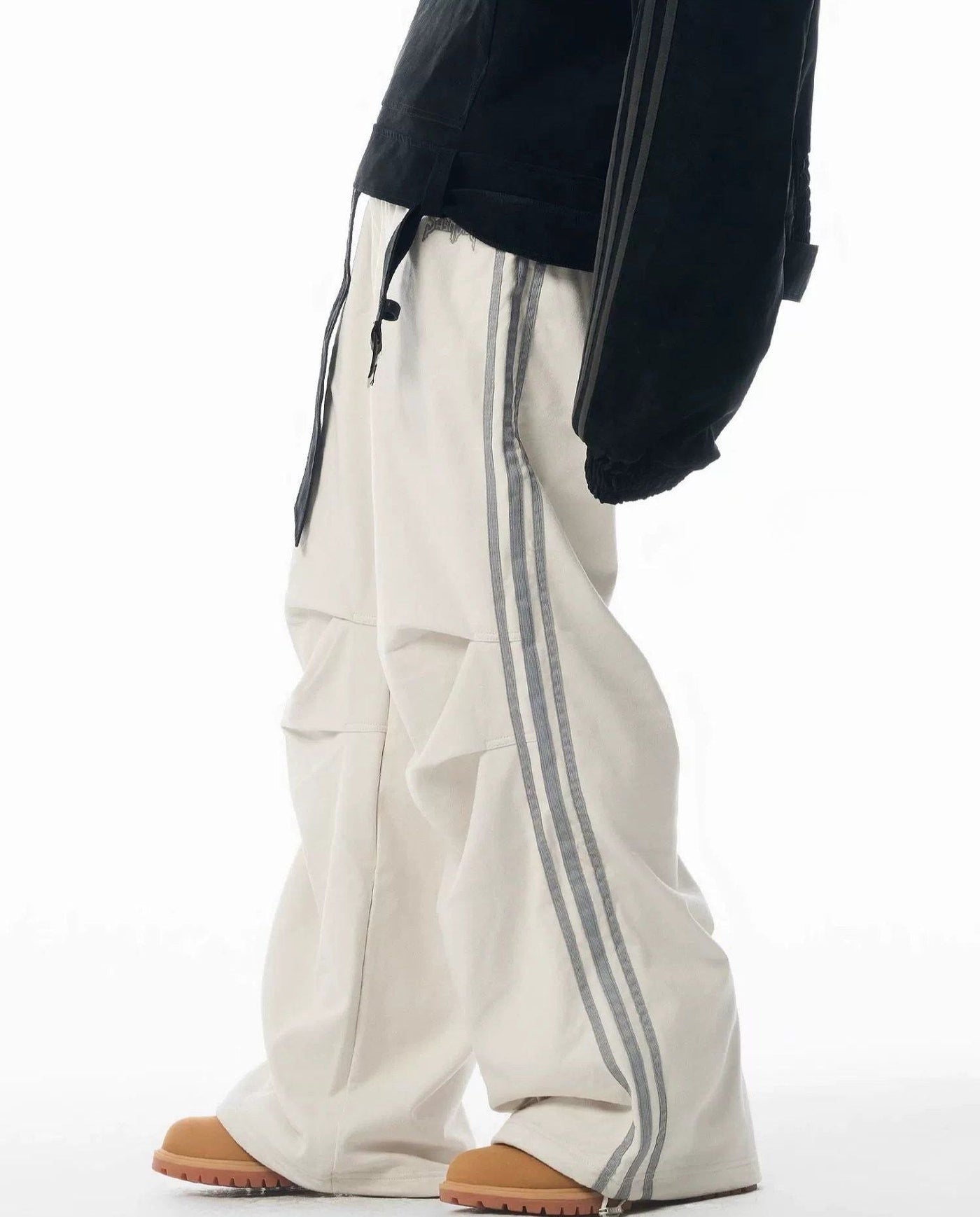 Side Striped Line Wide Pants Korean Street Fashion Pants By JHYQ Shop Online at OH Vault