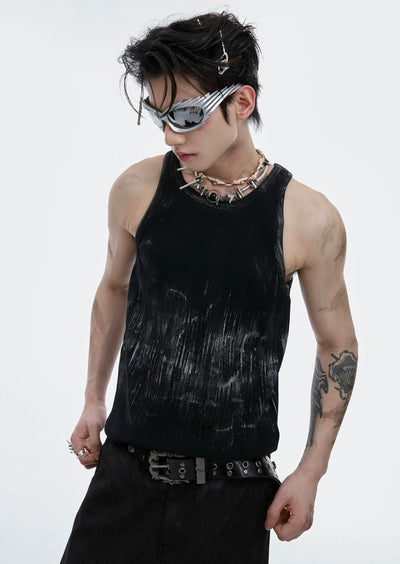 Smudged Workwear Tank Top Korean Street Fashion Tank Top By Argue Culture Shop Online at OH Vault