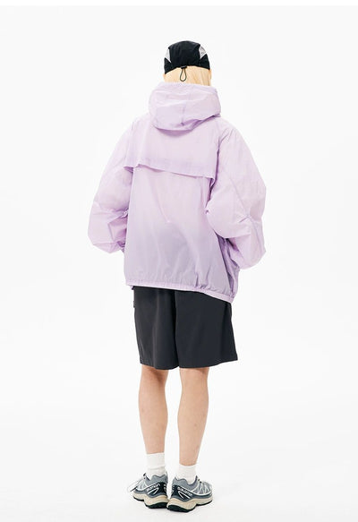 Hooded Drawstring Windbreaker Jacket Korean Street Fashion Jacket By Nothing But Chill Shop Online at OH Vault