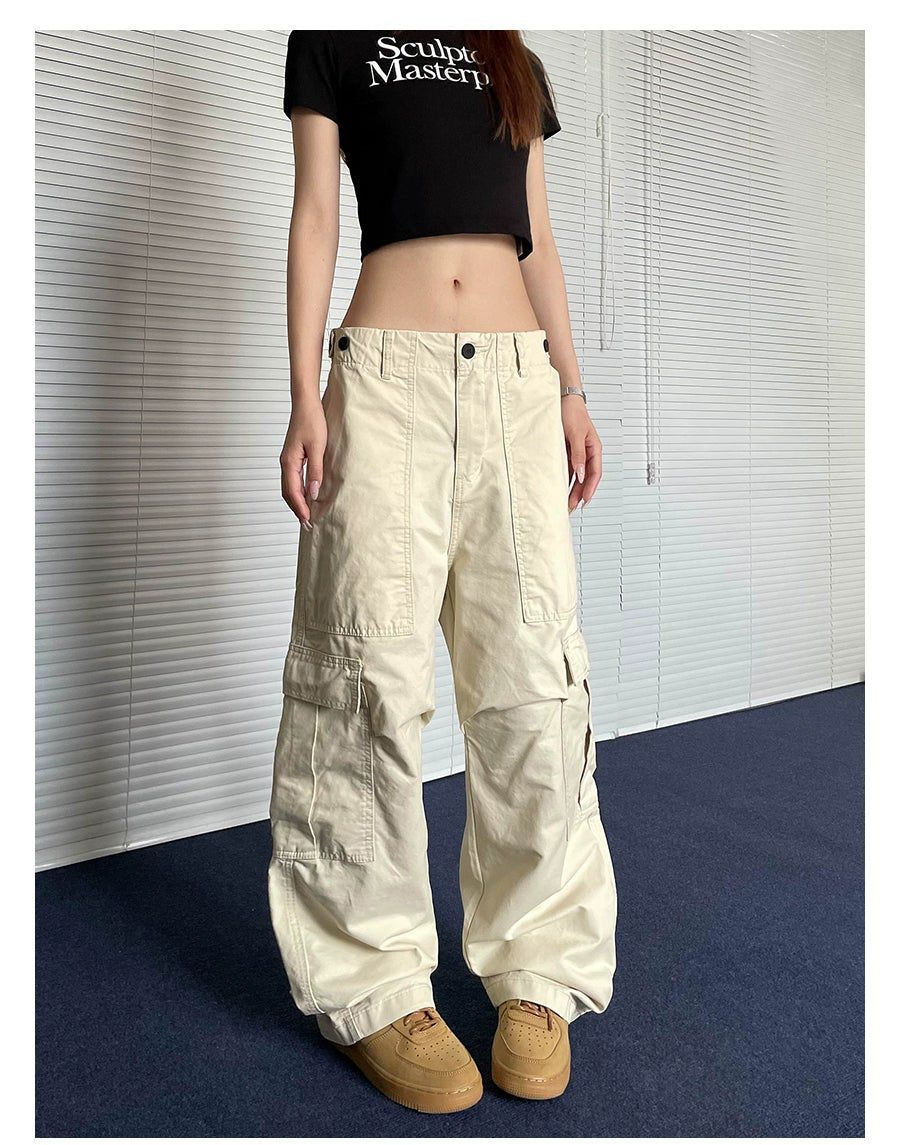 Three-Dimensional Large Pocket Cargo Pants Korean Street Fashion Pants By Apocket Shop Online at OH Vault