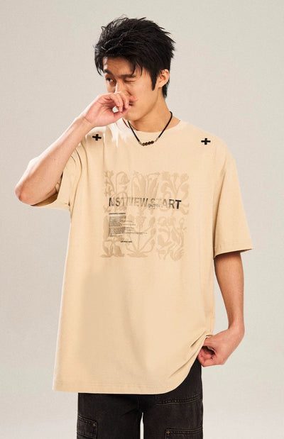 Subtle Overlay Print T-Shirt Korean Street Fashion T-Shirt By New Start Shop Online at OH Vault