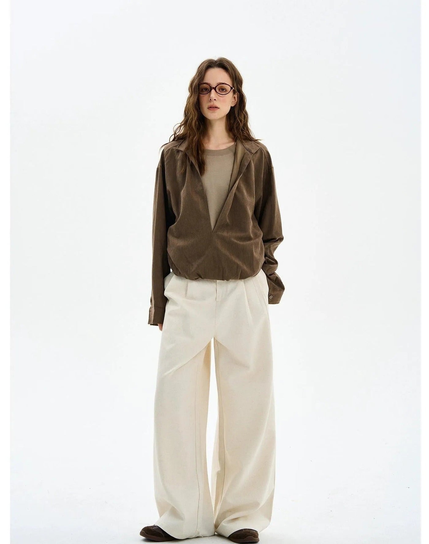 Sleek Layered V-Neck Shirt Korean Street Fashion Shirt By MaxDstr Shop Online at OH Vault