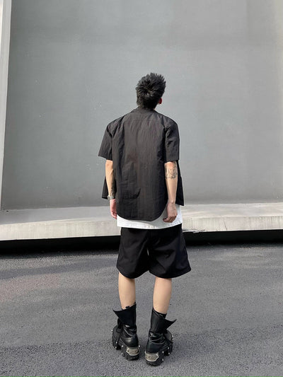 Thin Pleats Clean Fit Shirt Korean Street Fashion Shirt By Blacklists Shop Online at OH Vault