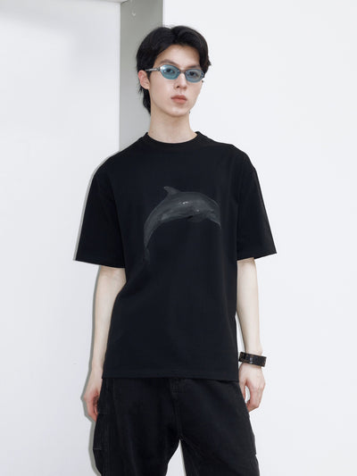 Dolphin Graphic Casual T-Shirt Korean Street Fashion T-Shirt By 49PERCENT Shop Online at OH Vault