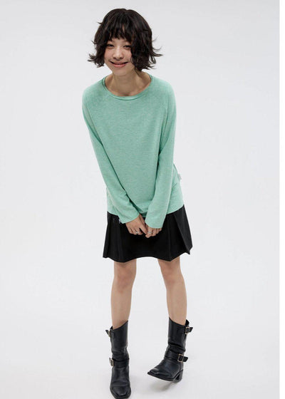 Plain Color Relaxed Long Sleeve T-Shirt Korean Street Fashion T-Shirt By Funky Fun Shop Online at OH Vault