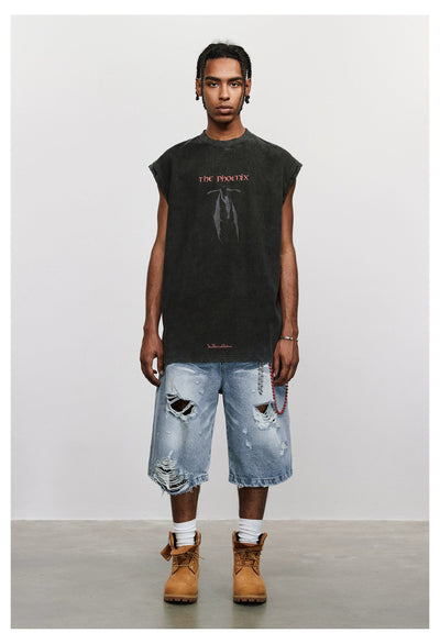 Extra Distressed Denim Shorts Korean Street Fashion Shorts By ANTIDOTE Shop Online at OH Vault